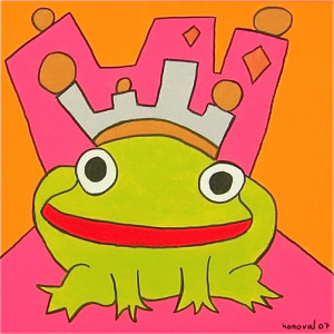 frog prince, pink, Karin Konoval