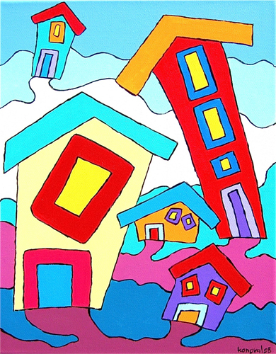 tipsy houses, Karin Konoval